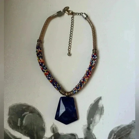 Chico's Reversible Multi-Color Color Kyia Pendant Necklace - Picture 10 of 13
